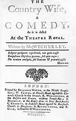 Country Wife title page and frontispiece