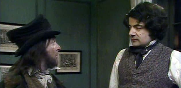 Blackadder's Christmas Carol scene