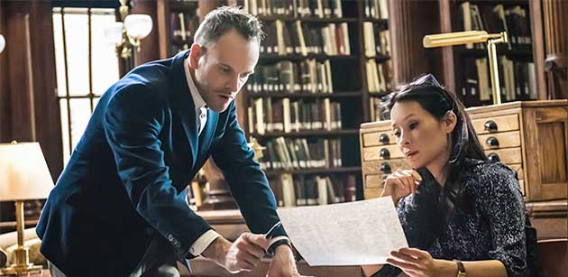 Jonny Lee Miller and Lucy Liu as Holmes and Watson